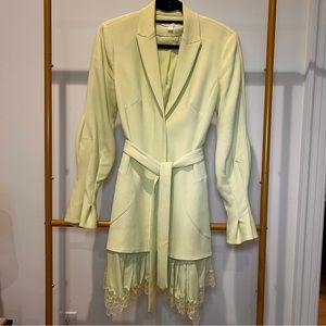 JONATHAN SIMKHAI
Victoria Lace-Trimmed Blazer Dress Green-Lt